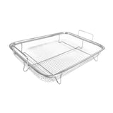 Maxbell Air Fryer Basket Easy Cleaning Mesh Grill Roasting Rack for Veggies Baking silver