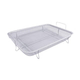 Maxbell Air Fryer Basket Easy Cleaning Mesh Grill Roasting Rack for Veggies Baking white