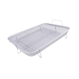 Maxbell Air Fryer Basket Easy Cleaning Mesh Grill Roasting Rack for Veggies Baking white