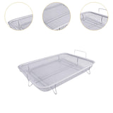 Maxbell Air Fryer Basket Easy Cleaning Mesh Grill Roasting Rack for Veggies Baking white