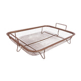 Maxbell Air Fryer Basket Easy Cleaning Mesh Grill Roasting Rack for Veggies Baking bronze