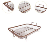 Maxbell Air Fryer Basket Easy Cleaning Mesh Grill Roasting Rack for Veggies Baking bronze