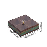 Maxbell Dried Fruit Storage Tray Wood Candy Storage Box for New Year Engagement Nuts Green