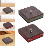 Maxbell Dried Fruit Storage Tray Wood Candy Storage Box for New Year Engagement Nuts Green