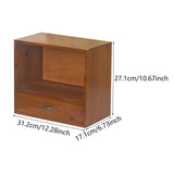 Maxbell Desktop Storage Rack Wooden 2 Layer for Action Figures Sundries Collectibles