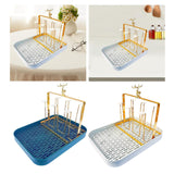 Maxbell Metal Mug Holder with Removable Draining Tray for Kitchen Sports Bottles Bar Green