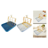 Maxbell Metal Mug Holder with Removable Draining Tray for Kitchen Sports Bottles Bar Green