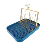 Maxbell Metal Mug Holder with Removable Draining Tray for Kitchen Sports Bottles Bar Green