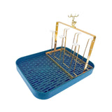 Maxbell Metal Mug Holder with Removable Draining Tray for Kitchen Sports Bottles Bar Green