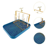 Maxbell Metal Mug Holder with Removable Draining Tray for Kitchen Sports Bottles Bar Green