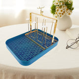 Maxbell Metal Mug Holder with Removable Draining Tray for Kitchen Sports Bottles Bar Green