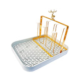 Maxbell Metal Mug Holder with Removable Draining Tray for Kitchen Sports Bottles Bar White