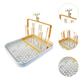 Maxbell Metal Mug Holder with Removable Draining Tray for Kitchen Sports Bottles Bar White