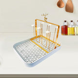 Maxbell Metal Mug Holder with Removable Draining Tray for Kitchen Sports Bottles Bar White