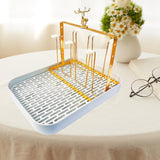 Maxbell Metal Mug Holder with Removable Draining Tray for Kitchen Sports Bottles Bar White