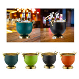 Maxbell Ice Bucket Wine Bucket Reusable Large Capacity Practical for Club Home Party black