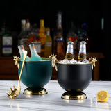 Maxbell Ice Bucket Wine Bucket Reusable Large Capacity Practical for Club Home Party orange