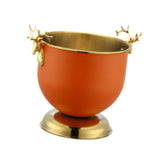 Maxbell Ice Bucket Wine Bucket Reusable Large Capacity Practical for Club Home Party orange