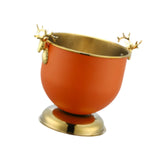 Maxbell Ice Bucket Wine Bucket Reusable Large Capacity Practical for Club Home Party orange