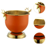 Maxbell Ice Bucket Wine Bucket Reusable Large Capacity Practical for Club Home Party orange
