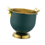 Maxbell Ice Bucket Wine Bucket Reusable Large Capacity Practical for Club Home Party dark green