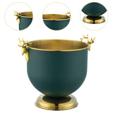 Maxbell Ice Bucket Wine Bucket Reusable Large Capacity Practical for Club Home Party dark green
