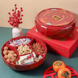 Maxbell Divided Serving Tray with Lid Serving Bowl for Home New Year Spring Festival A