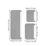Maxbell 3x Refrigerator Handle Covers Protection for Oven Freezer Kitchen Appliances Gray