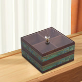 Maxbell Serving Tray 4 Grids Multifunctional Appetizer Platter for Candy and Fruits Cakes green