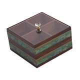 Maxbell Serving Tray 4 Grids Multifunctional Appetizer Platter for Candy and Fruits Cakes green