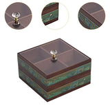 Maxbell Serving Tray 4 Grids Multifunctional Appetizer Platter for Candy and Fruits Cakes green