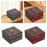 Maxbell Serving Tray 4 Grids Multifunctional Appetizer Platter for Candy and Fruits Cakes green