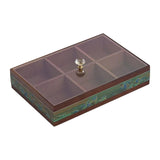 Maxbell Serving Tray Decorative Multifunctional with Lid for Candy and Sweets Chocolates green single layer