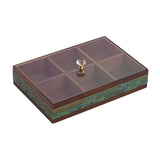 Maxbell Serving Tray Decorative Multifunctional with Lid for Candy and Sweets Chocolates green single layer