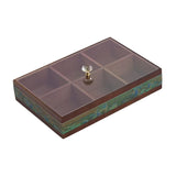 Maxbell Serving Tray Decorative Multifunctional with Lid for Candy and Sweets Chocolates green single layer