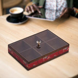 Maxbell Serving Tray Decorative Multifunctional with Lid for Candy and Sweets Chocolates red  single layer