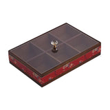 Maxbell Serving Tray Decorative Multifunctional with Lid for Candy and Sweets Chocolates red  single layer