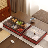 Maxbell Serving Tray Decorative Multifunctional with Lid for Candy and Sweets Chocolates red  single layer