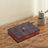 Maxbell Serving Tray Decorative Multifunctional with Lid for Candy and Sweets Chocolates red  single layer
