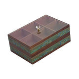 Maxbell Serving Tray Decorative Multifunctional with Lid for Candy and Sweets Chocolates green double layer