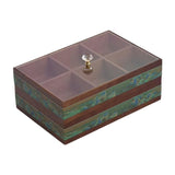 Maxbell Serving Tray Decorative Multifunctional with Lid for Candy and Sweets Chocolates green double layer