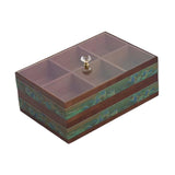 Maxbell Serving Tray Decorative Multifunctional with Lid for Candy and Sweets Chocolates green double layer