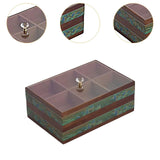 Maxbell Serving Tray Decorative Multifunctional with Lid for Candy and Sweets Chocolates green double layer
