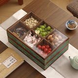 Maxbell Serving Tray Decorative Multifunctional with Lid for Candy and Sweets Chocolates green double layer