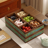 Maxbell Serving Tray Decorative Multifunctional with Lid for Candy and Sweets Chocolates green double layer