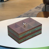 Maxbell Serving Tray Decorative Multifunctional with Lid for Candy and Sweets Chocolates green double layer