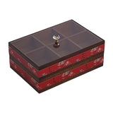 Maxbell Serving Tray Decorative Multifunctional with Lid for Candy and Sweets Chocolates red double layer