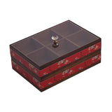 Maxbell Serving Tray Decorative Multifunctional with Lid for Candy and Sweets Chocolates red double layer