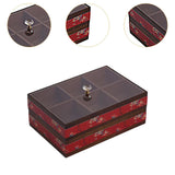 Maxbell Serving Tray Decorative Multifunctional with Lid for Candy and Sweets Chocolates red double layer