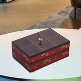 Maxbell Serving Tray Decorative Multifunctional with Lid for Candy and Sweets Chocolates red double layer